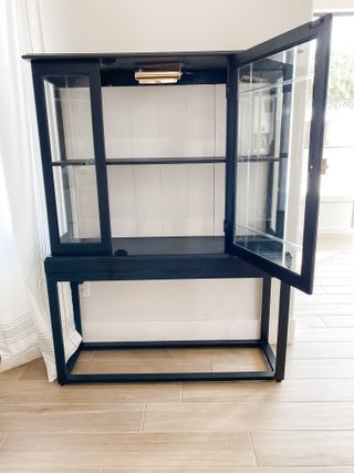 black DIY curio cabinet