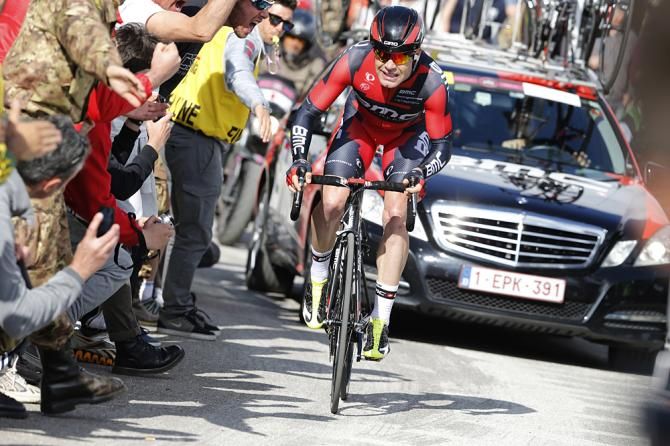 Cadel Evans (BMC) finished 11th in the mountain time trial