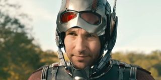 Paul Rudd as Ant-Man in first movie