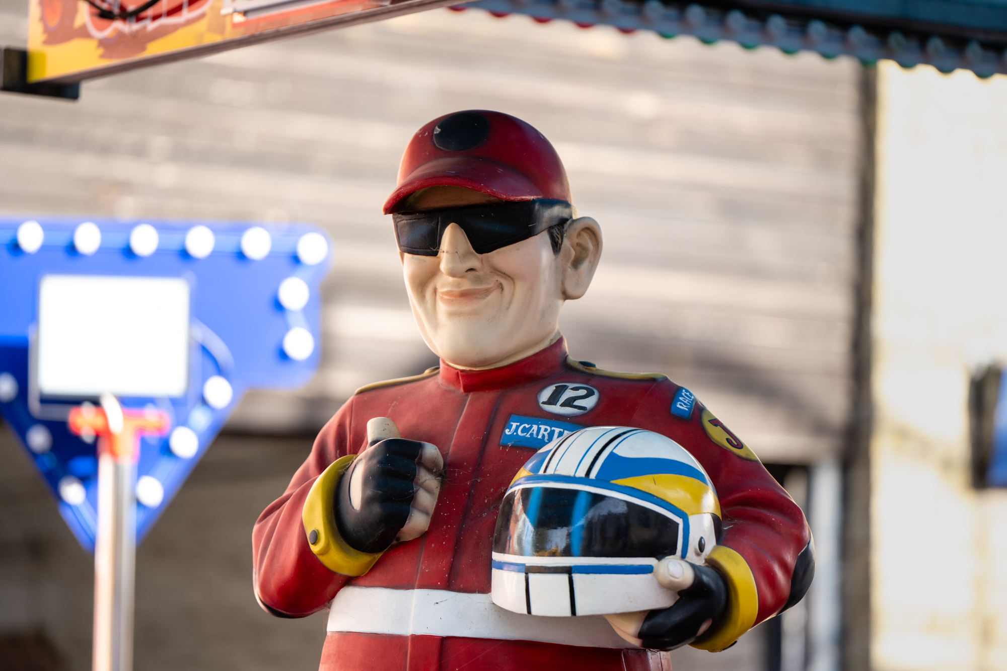 Photo of a fairground ride character taken with the Nikkor Z 70-180mm f/2.8
