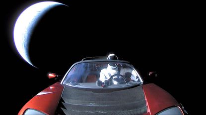 Elon Musk sends his Tesla to space