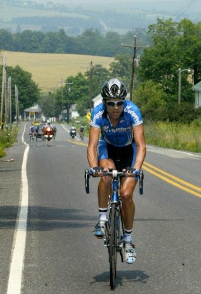 Glen Chadwick rides away alone