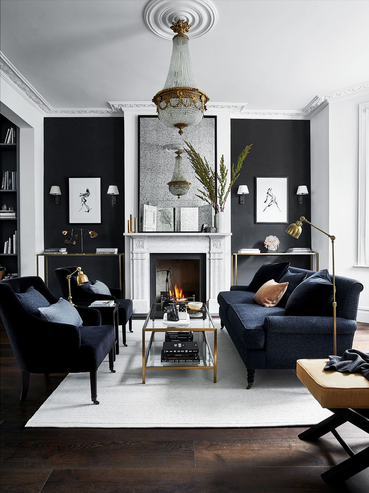 Black Living Room Ideas 10 Stylish Ways To Create A Dramatic Space Real Homes