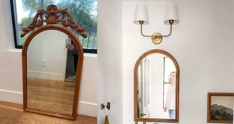 My 50 Vintage Bathroom Mirror Upgrade A 3 Step Diy Real Homes - Diy Vintage Mirror Wall