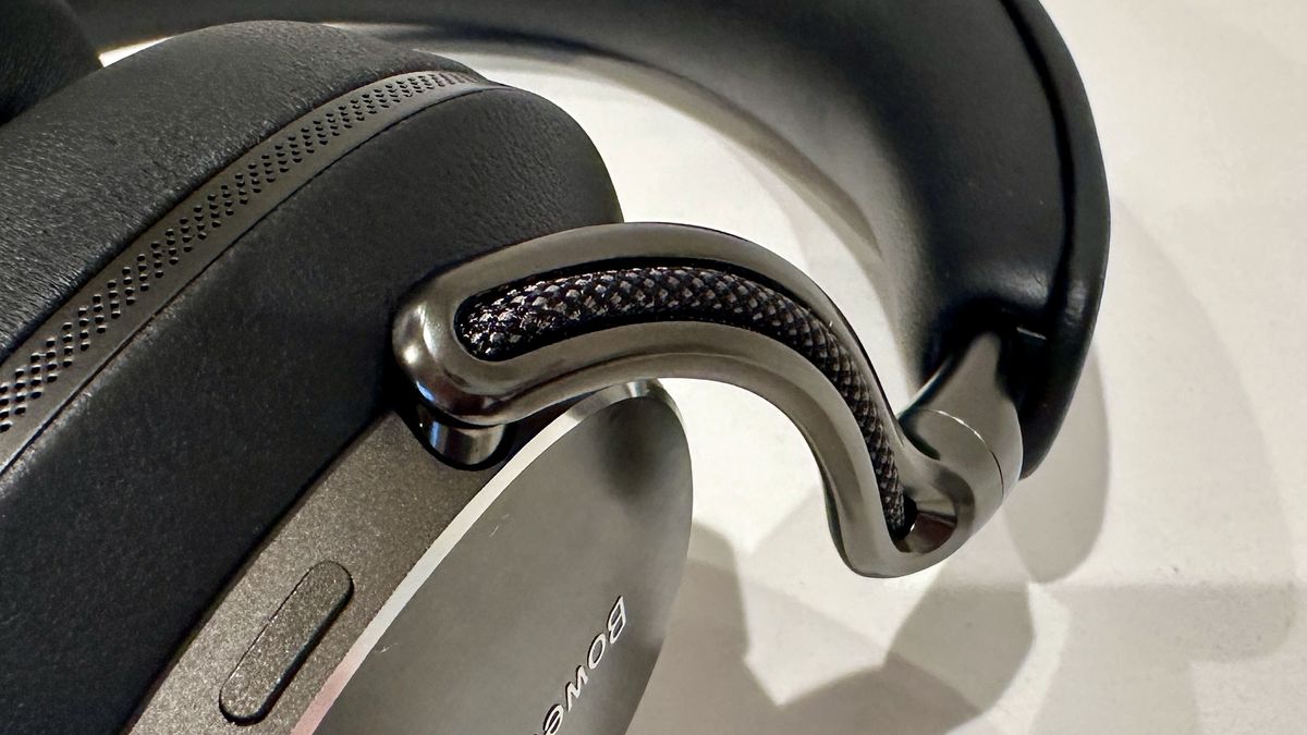 Outer earcups of the Bowers &amp; Wilkins Px8 S2 over-ear ANC headphones