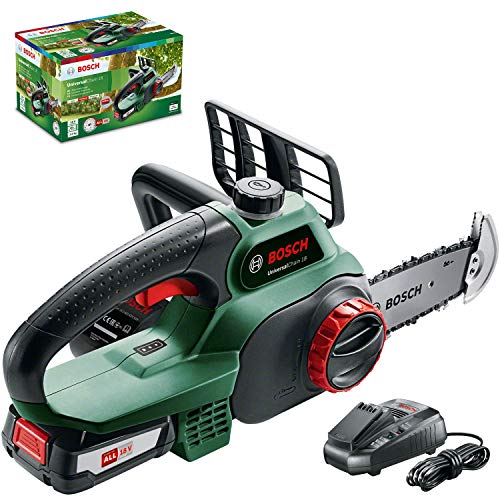 Bosch Cordless Chainsaw Universal chain 18 with 2.5 Ah battery and charger