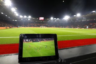 The match being streamed on the Amazon Prime App at St Mary’s, Southampton.