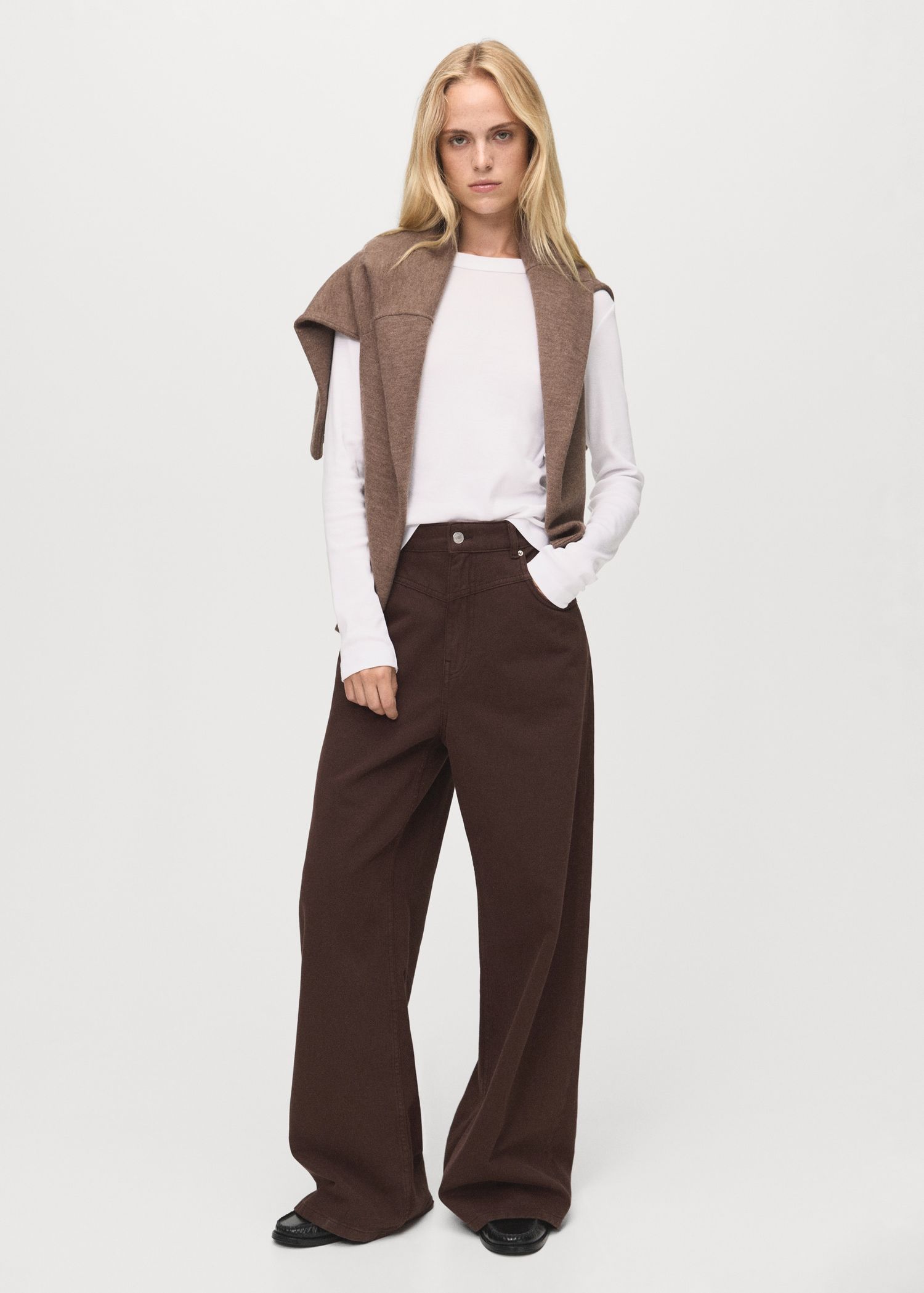 Wide-Leg Mid-Rise Loose-Fit Jeans - Women | Mango Usa