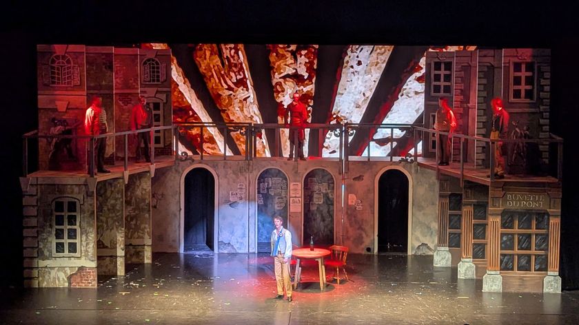 Metinteractive upgrades Darien High School’s auditorium, shown here with students acting on stage.