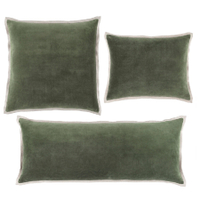 Gehry velvet green pillows, Annie Selke