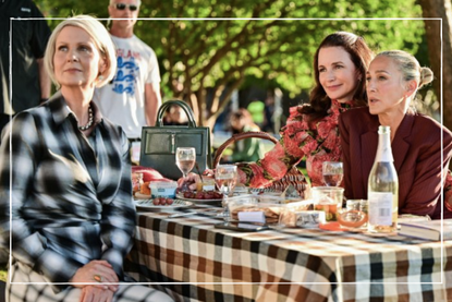 a still of Cynthia Nixon, Kristen Davis and Sarah Jessica Parker from And Just Like That - new Sex and the City series