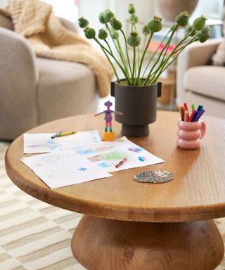 Shawn Johnson East's coffee table