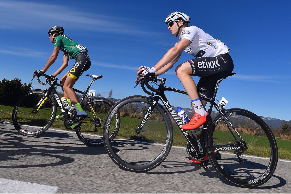 White jersey wearer Petr Vakoc (Etixx - Quick-Step)