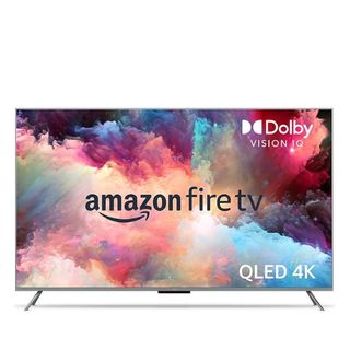 An Amazon Fire TV Omni QLED QL65F601 on a white background.