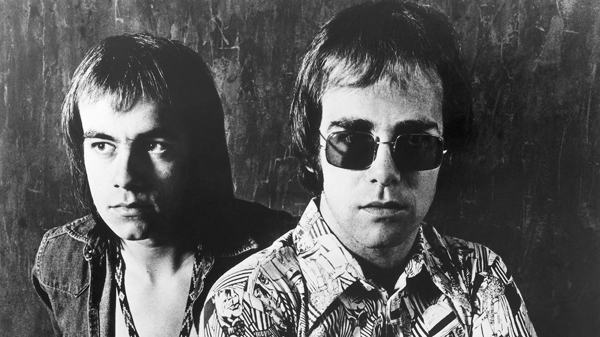 LONDON - CIRCA 1971:  Pop singer Elton John and his lyricist Bernie Taupin (left) pose for a portrait in circa 1971 in London, England. (Photo by Michael Ochs Archives/Getty Images)