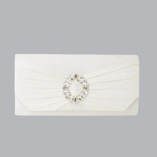 Dorothy Perkins Tyla Diamante Trim Satin Clutch Bag