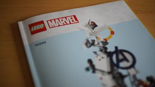 Lego Marvel Endgame Final Battle on a white background