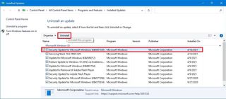 Windows 10 uninstall update Kb5001330