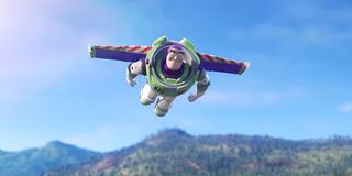 Buzz Lightyear flying in Toy Story 4