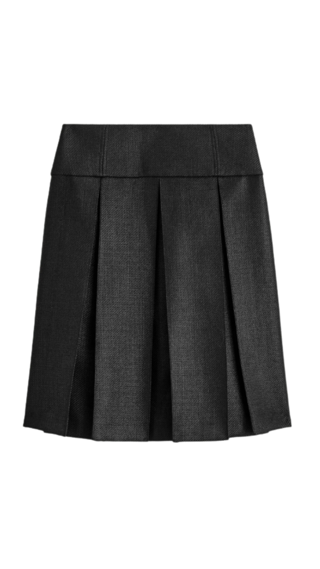 COS, Pleated Wool-Blend Skirt