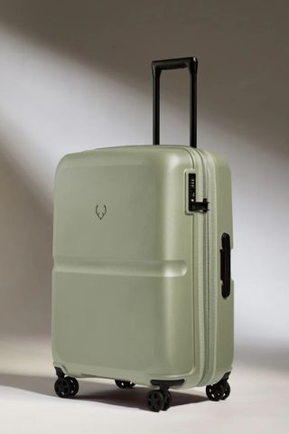 Medium Suitcase in Clover Green - Single Stripe