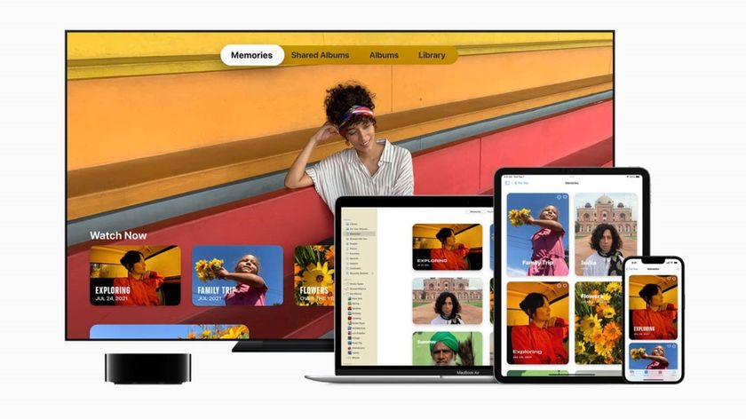Apple products all showing different versions of the Apple Photos app