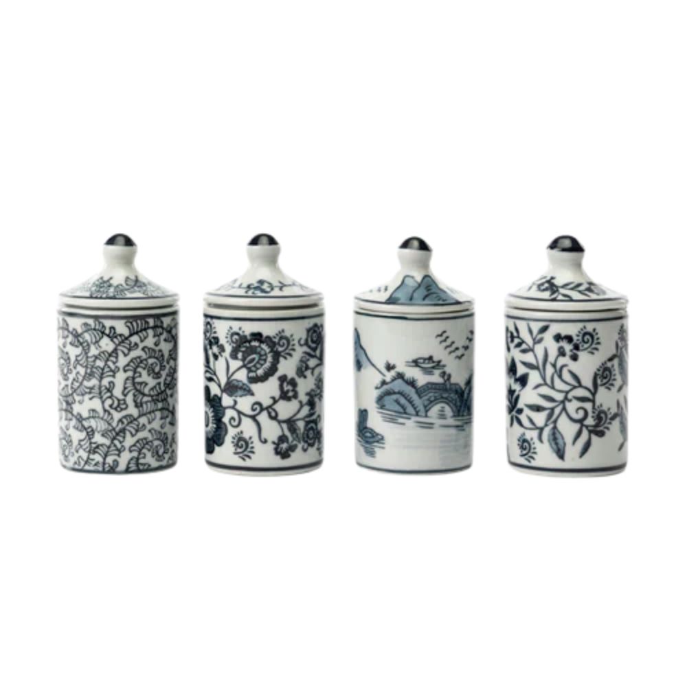 Hand-Painted Spice Jars (Set of 4)