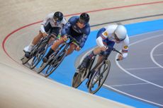 Harry Ledingham-Horn in the keirin at the Track World Championships in Denmark 2024