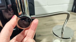 Adjusting the milk foam setting on the Jura J10 coffee maker