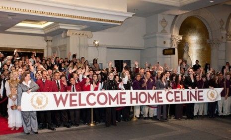 Celine Dion is given the royal treatment in February when she returned to Caesar&amp;#039;s Palace to prepare for a new three-year run of Vegas concerts.