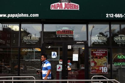 Papa John's Pizza stock is worth more in times of civil unrest according to a Wall Street analyst. 