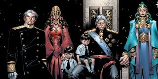 Magneto as Lord Magnus with his House of M family