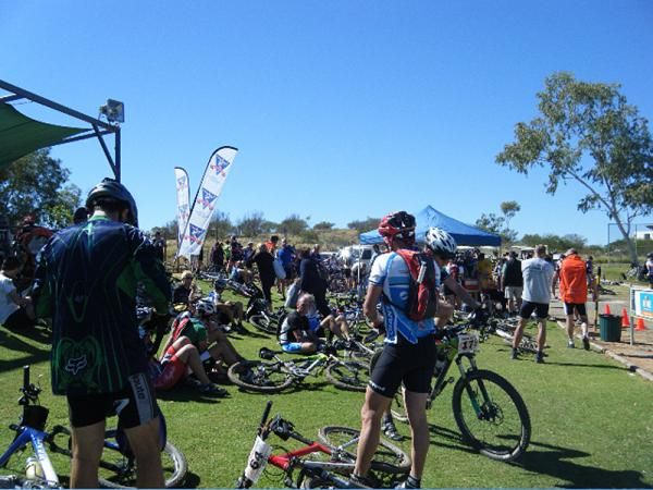Riders waiting for their TT start time.