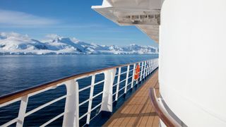 View from cruise ship in Antartica