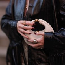 Autumn nail colour trends 2024 - Merlot manicure close up