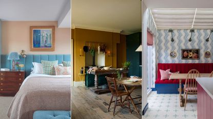 Rooms with complementary color schemes