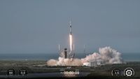 A SpaceX Falcon 9 rocket launches the MRV-MEV satellite-servicing mission for Northrop Grumman on July 21, 2026.