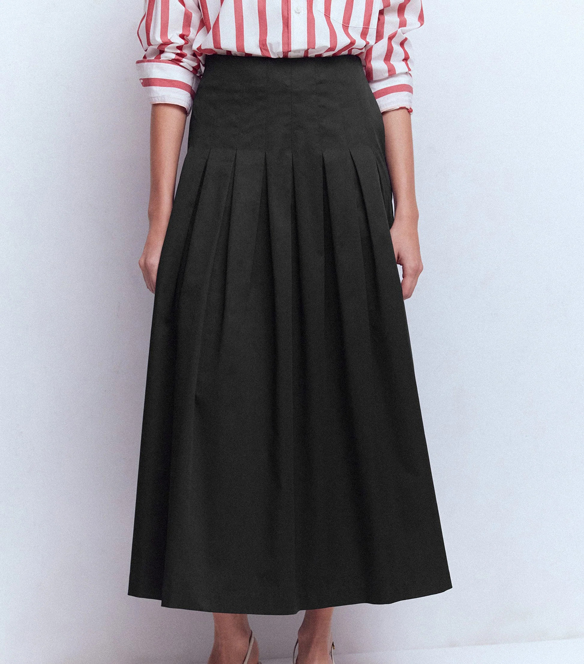 Boden, Valentina Sateen Skirt-Black
