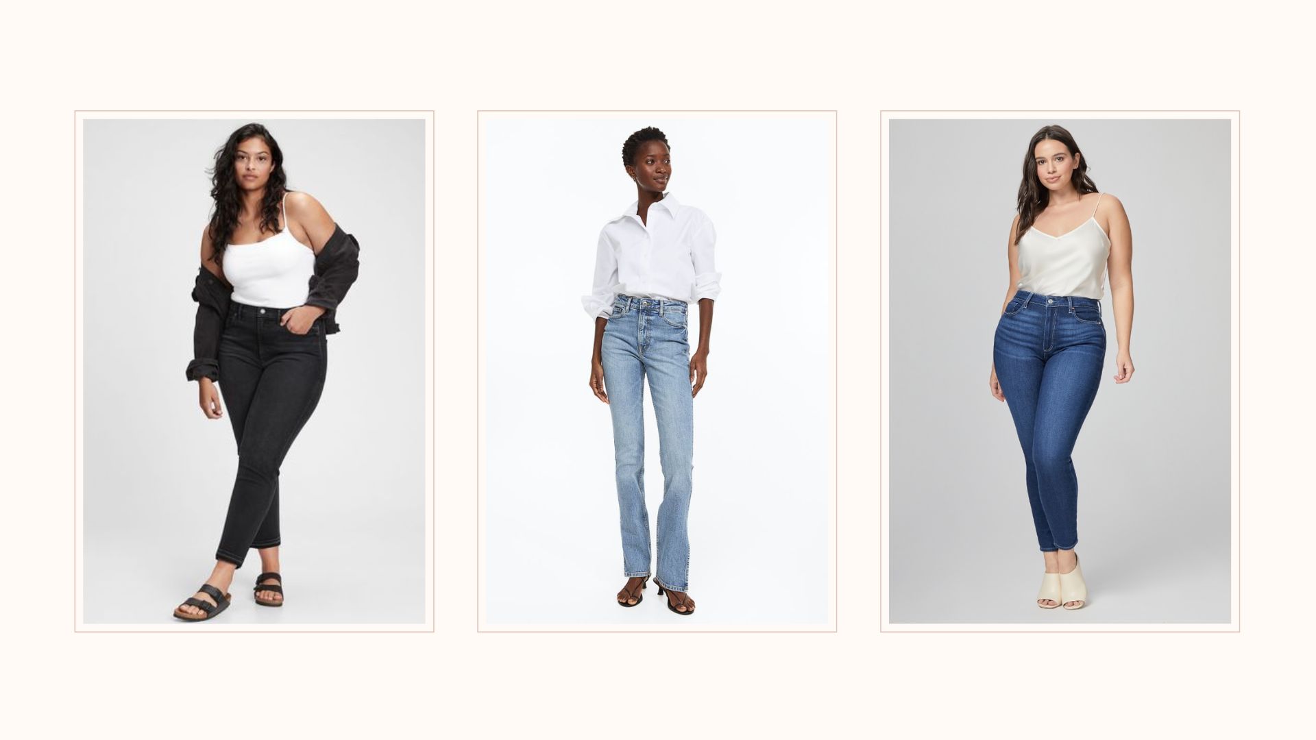 Split hem flared jeans, Various colors, Collection 2021