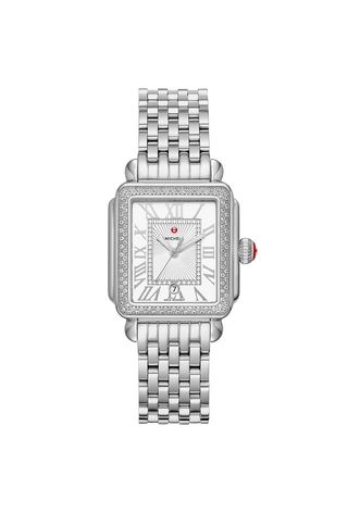 Michele Deco Madison Stainless Diamond Watch