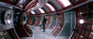 Film still from Solaris, depicting the version of architectural future presented in the film