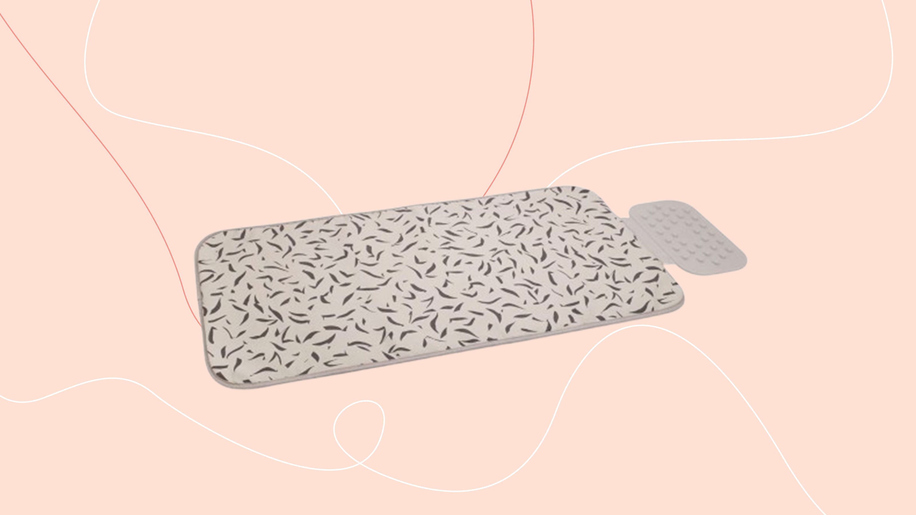 Ironing mat on pink graphic background