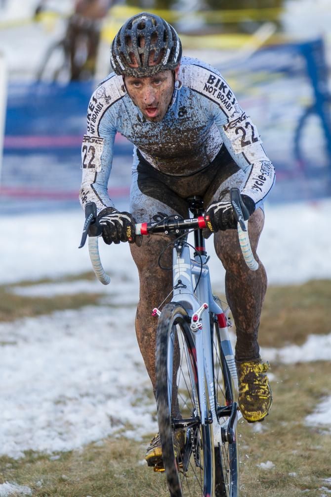 Adam Myerson grabs a fresh bike, ensuring smooth riding through challenging conditions