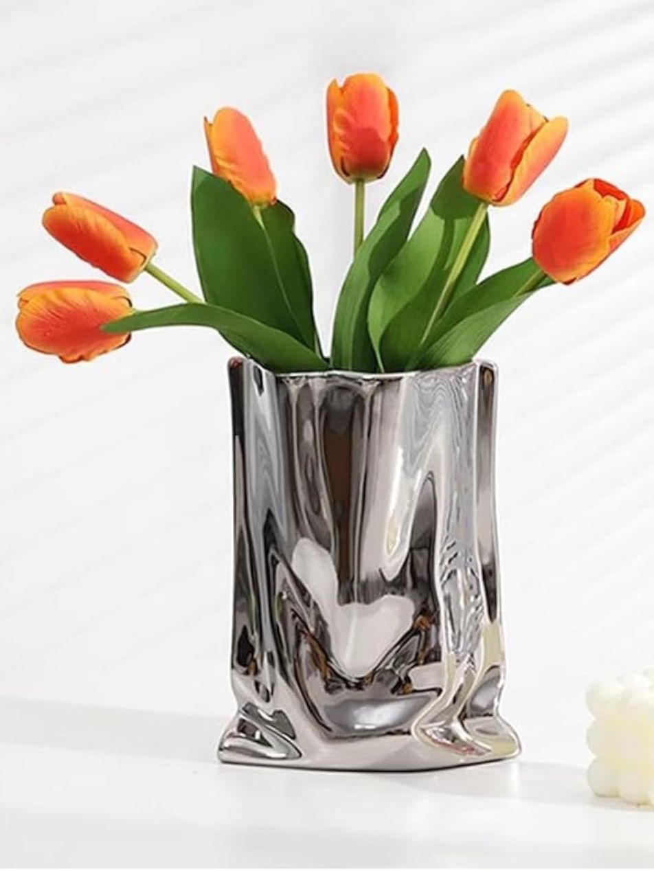 Chrome vase