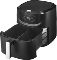Bella Pro Series Air Fryer w/ Divided Basket: was $110 now $29 @ Best Buy
Kick off your Super Bowl party with a steal. This massive basket features a large 8-quart capacity to feed a crowd of up to 8 people. Its standout feature is a divider that cooks two foods separately at once. You can crank out your main dish and a side without having to wait for the other to cook. This expansive size and dual-chamber functionality usually starts from $100, so this is definitely the hottest deal I came across. A similar model sells for $59 at Amazon.
Price check: $59 @ Amazon
