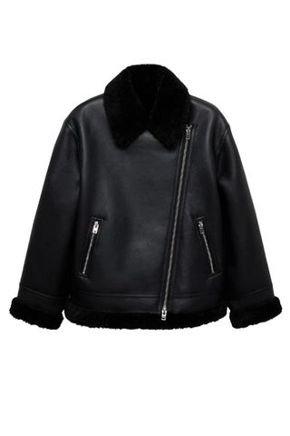 Faux Shearling Moto Jacket