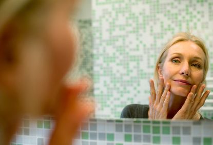 Woman in mirror