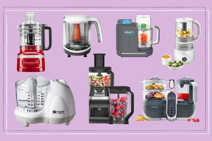 A collage of some of the gadgets featured in our guide to the best baby food makers
