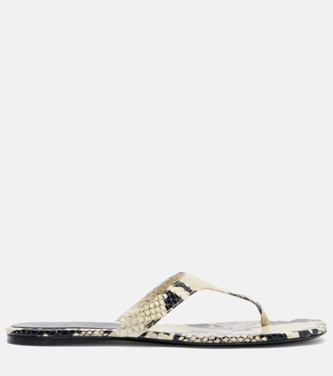 Archer Snake-Effect Leather Thong Sandals