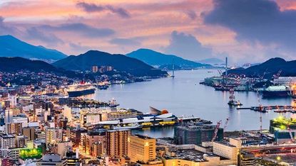 Nagasaki sits on a great natural harbour near the country’s southwestern tip
